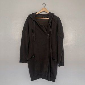 All Saints Knee Length Hooded Sweatshirt